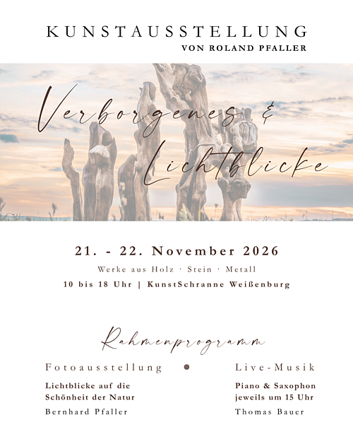 Kunstausstellung von Roland Pfaller Kunstausstellung von Roland Pfaller 21.11.-22.11.26