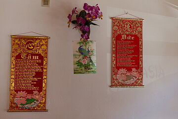 Asia Imbiss Saigon innen Wand